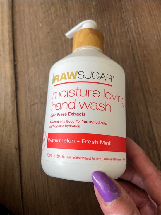 Raw Sugar Other - Raw Sugar Moisture Loving Hand Wash - Watermelon + Fresh Mint (White/Gold Pump)